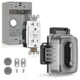 ELEGRP Outdoor GFCI Outlet with in Use Cover and Box Kit, 1 Gang, 20 Amp TRWR Self-Test GFI Receptacle, Extra Duty Metallic Electrical Outlet Box, Lockable in Use Cover, UL Listed, White, 1 Pack