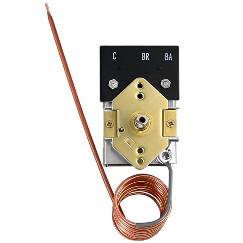 KKTB-18-48 Stove Oven Range Thermostat - 5A 120VAC, MAX Temp 599°F, Compatible with Robertshaw and Awoco 30” and 36” Gas Ranges, 48" Capillary Length, 3/16" x 11" Copper Bulb with Nickel Plated by FODACEL - Used condition - US$44.64