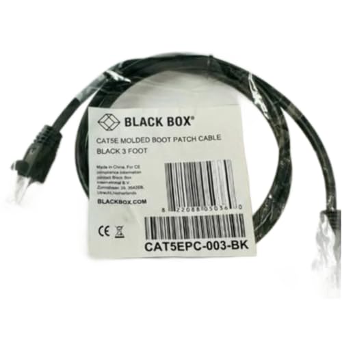 CAT5EPC-003-BK Cat5E 100-Mhz Molded Snagless Patch Cable Utp Cm PVC Bk 3Ft