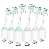 Senyum 歯ブラシヘッド フィリップス ソニッケアー 交換用ヘッド Eシリーズ エッセンス Xtreme Elite Advance and CleanCare ねじ式電動ハンドル フィリップソニックケア用ブラシヘッド 6個パック