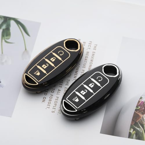Image of Key Fob Cover Fit for Nissan Altima Rogue Sentra Pathfinder Frontier Maxima Titan Armada Versa Smart Key