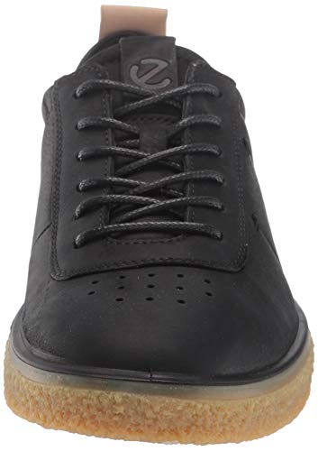 Ecco Women's Crepetray Tie Oxford Flat, Black, 10-10.5 #TOP1