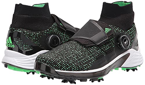 Adidas Men's Zg21 Motion Primegreen Boa Mid Cut Golf Shoes, Core Black/Screaming Green/Footwear White, 10.5 #TOP6