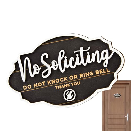 demaxiyad 住宅用勧誘禁止サイン,勧誘お断りプレート | ウッドハンギングハウスウェルカム装飾 ご近所 オフィス ビジネス 屋外 庭園 壁門 アパート向け