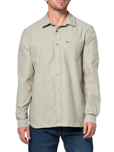 Chemise en coton homme coupe régulière Lacoste regular fit manche longue