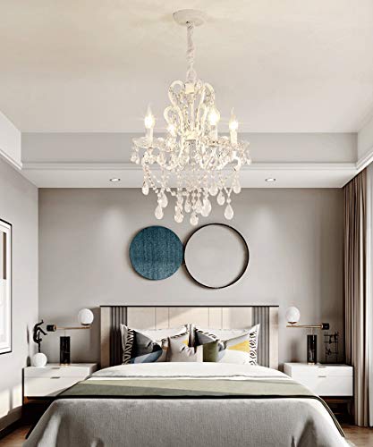 Chandelier cristal rétro blanc suspendu pour plafond et bar - 3