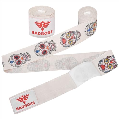 Twister Boxing MMA Hand Wraps 180\" Length Premium Quality (Skull 1 Pair, 180\")