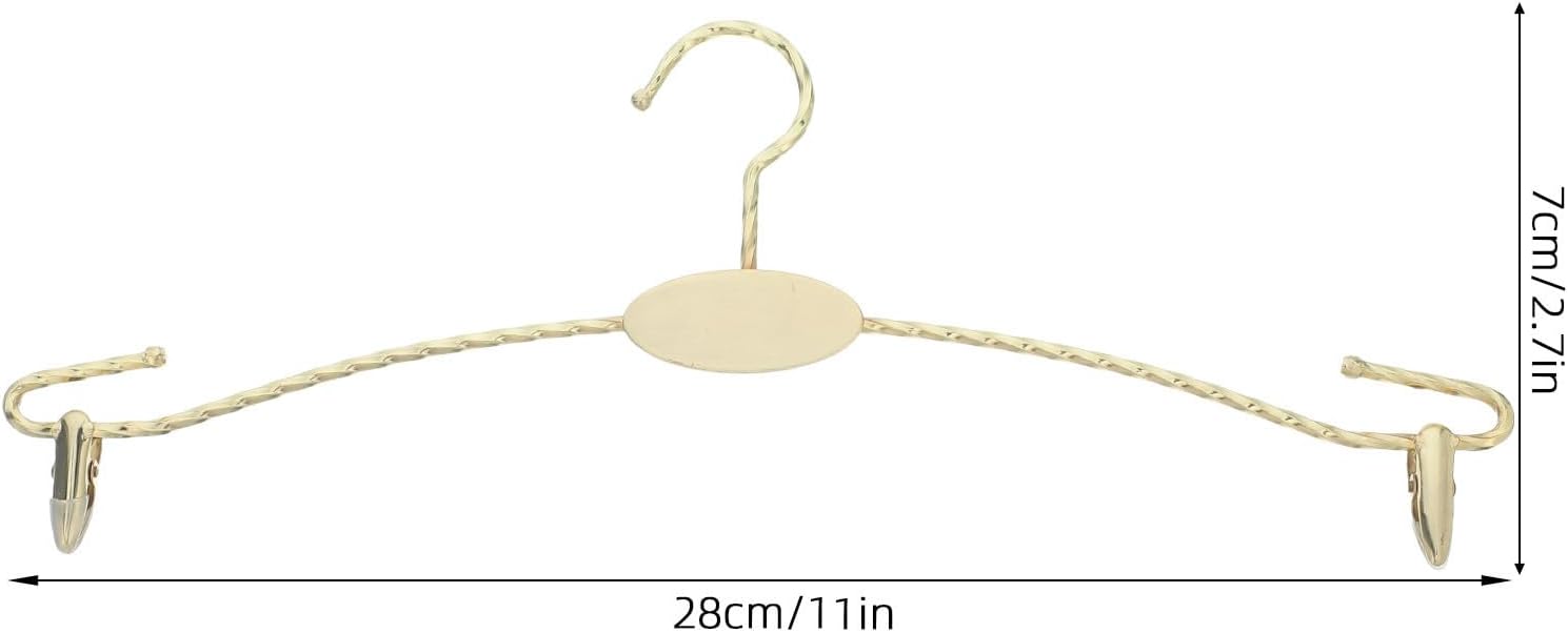 10 Pack Twisted Clothes Hangers with Clips, Stainless Steel