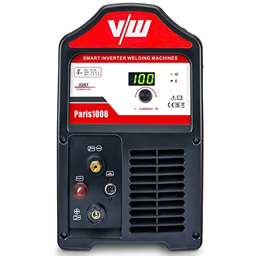 Foto von Plasmaschneider 100 A - Pilotzündung - Plasma Cutter - Plasmaschneider mit Pilotzündung - 100 Ampere Stromstärke & 45mm Schnittstärke - 400v - Inkl. Plasmabrenner und Plasma Düsen Set - VECTOR WELDING