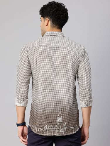 Image of Majestic Man Stylish Ombre Print Pure Cotton Casual Shirt for Men