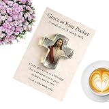 Cruz De Acrílico Gracia En Tu Bolsillo - Cruz de Acrílico en 2D de Colección - Crucifijo Cristiano Pequeño - Para Mujeres Hombres Hogar Viaje Familia Amigos Compañeros Iglesia Buscadores Espirituales