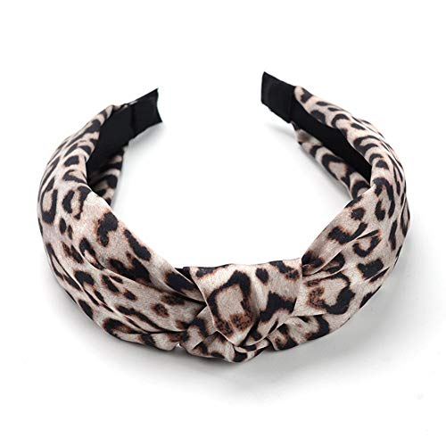 Knotted Leopard Headband for Women Girls, Leopard Print Headbands for Women, Knotted Headbands for Women, Cheetah Headband Wide Striped Knotted Bow Headbands Cheetah Hairband
