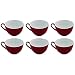 Produktbild Flirt by R&B 516104 Doppio Kaffee-Obere/Kaffeetasse 180 ml, Porzellan, rot (6er Pack)
