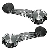 TRQ Fensterkurbelgriff-Set, Chrom und Schwarz, kompatibel mit 65–90 Buick 67–90 Cadillac Chevrolet 73–96 GMC 65–88 Oldsmobile 67–87 Pontiac GM1354101