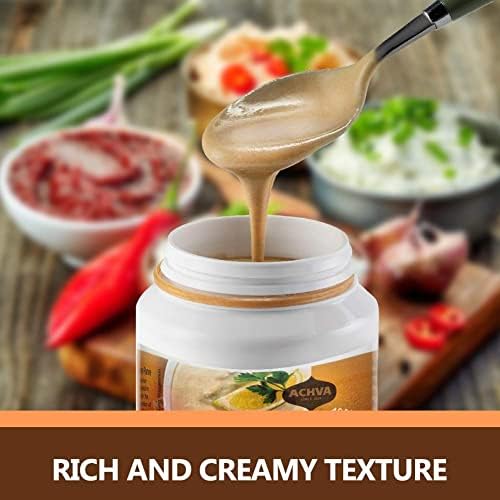 Achva Pure Tahini Paste | Roasted & Pure Stone Ground Ethiopian Sesame Seeds | Rich Creamy Taste for Hummus & Tahini Sauce | Kosher, Vegan Gluten Free, Peanut Free & Non-GMO (2 Jars of 500g)