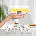 Pisol Large Butter Dish with Lid for Countertop and Fridge Refrigerator Door Shelf, Airtight 250g Butter Keeper for East Coast/West Coast/European/Kerrygold Butter/French Butter/Cream Cheese