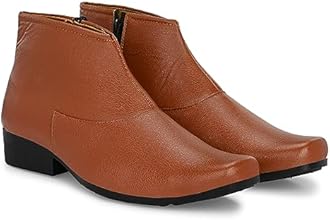 Shoe Island ® Chelsea-X ™ Fashionable White Leather Zipper High Ankle Length Casual Long Chelsea Boots for Men (IM8200)