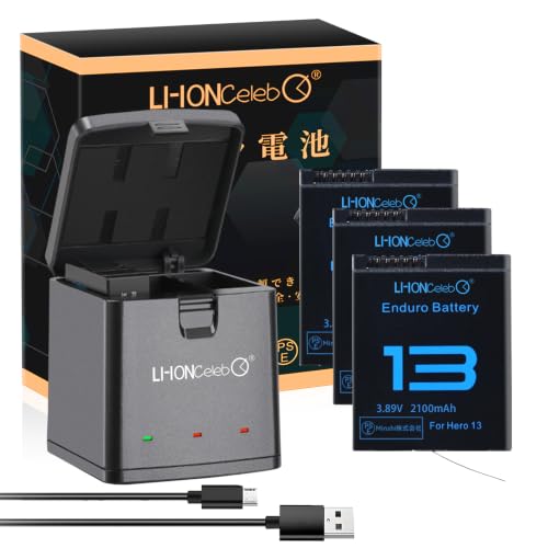 GO PRO�Ή� �J�����p�݊��o�b�e���[ 3�{+�[�d�� PSE�F�؍ς� 3.89V 2100mAh �Ή� 6J1 [���s�A���i] | GoproHero 13 Hero13
