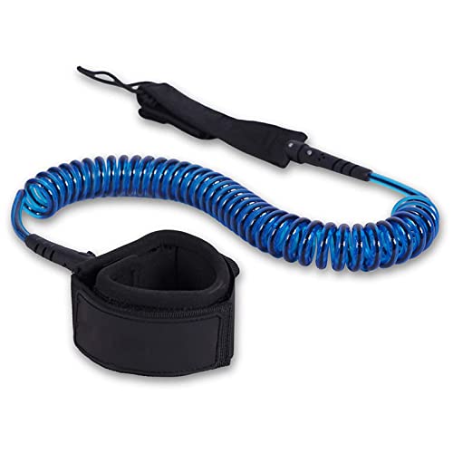 Eyourlife SUP Surf Sicherheitsfuß Seil, Paddle Board Fußseil, Surf Traktion Seil Zubehör, Wasserski Fußseil, Lebensrettende elastische Fußseil (Blau 10ft) Cover