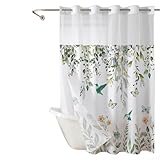 Matériau robuste : fabriqué à partir de polyester et de gaze, ce rideau de douche est conçu pour une utilisation à long terme tout en résistant efficacement à l'eau et à l'humidité, assurant un environnement propre et frais.