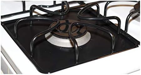 FitFabHome 6 Pack Heavy Duty Gas Burner Stovetop Range Liner Protectors - Keep Your Stove Clean