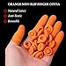 AKOAK Finger Cots Latex (Approx.100 Pcs) Orange Disposable Finger Covers Anti Static Rubber Fingertips Protective Medium Anti Finger Covers for Electronic Repair, Handmade, Industrial