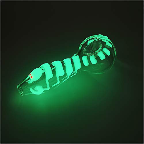 image for OSPITUR Handmade 4 inch Blown Glass Crafts Tube Decorative Bowl (Gecko