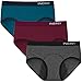 INNERSY Perioden Unterwäsche Damen Menstruationsslip Mädchen Erste Set Wochenbett Panties 3er Pack (M, Grau/Weinrot/Blau)