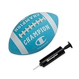 Champion Blitz Football (Pee Wee, Fierce Tide/White), All-Weather Football, Enhanced Grip, Durable Rubber Cover and Molded Laces, for Outdoor Sports & Training, Includes 6' Ball Pump