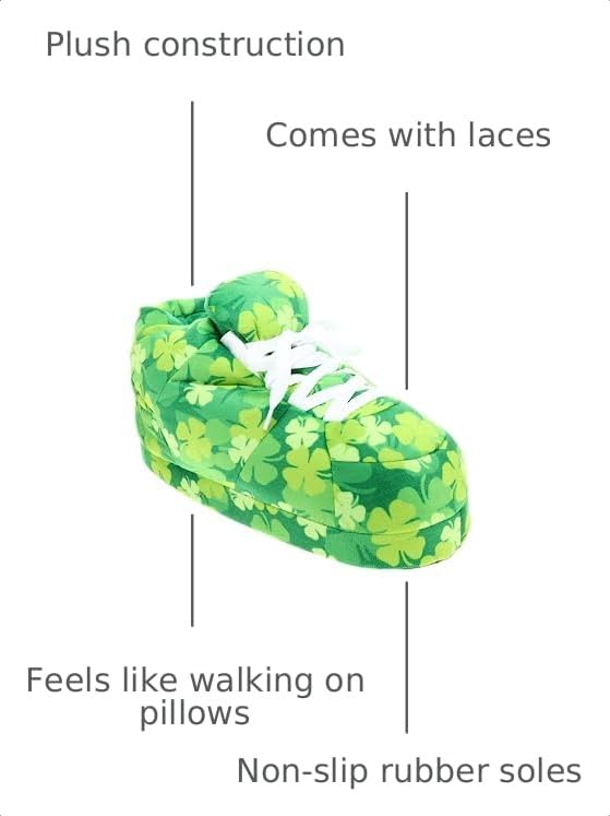 Image of Happy Feet Slippers Standard Sneaker Slippers for Men, Women, and Kids - Women Shoes, Gifts for Women, As Seen on Shark Tank - Classy Oversized House Slippers for Women with Non-Slip Rubber Soles