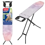 Vileda Diamond S Bügelbrett, bleibt länger wie neu, kompakt und leicht, höhenverstellbar bis 91 cm, stabile Stahlkonstruktion, titanbeschichteter Bezug, Comfort-Pack