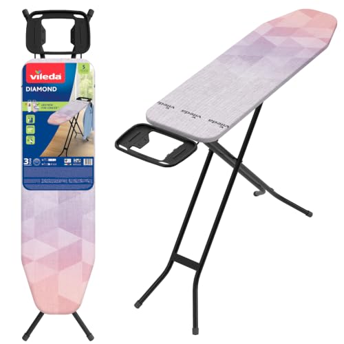 Vileda Tabla de Planchar de Acero Diamond S, Altura Ajustable hasta 91 cm