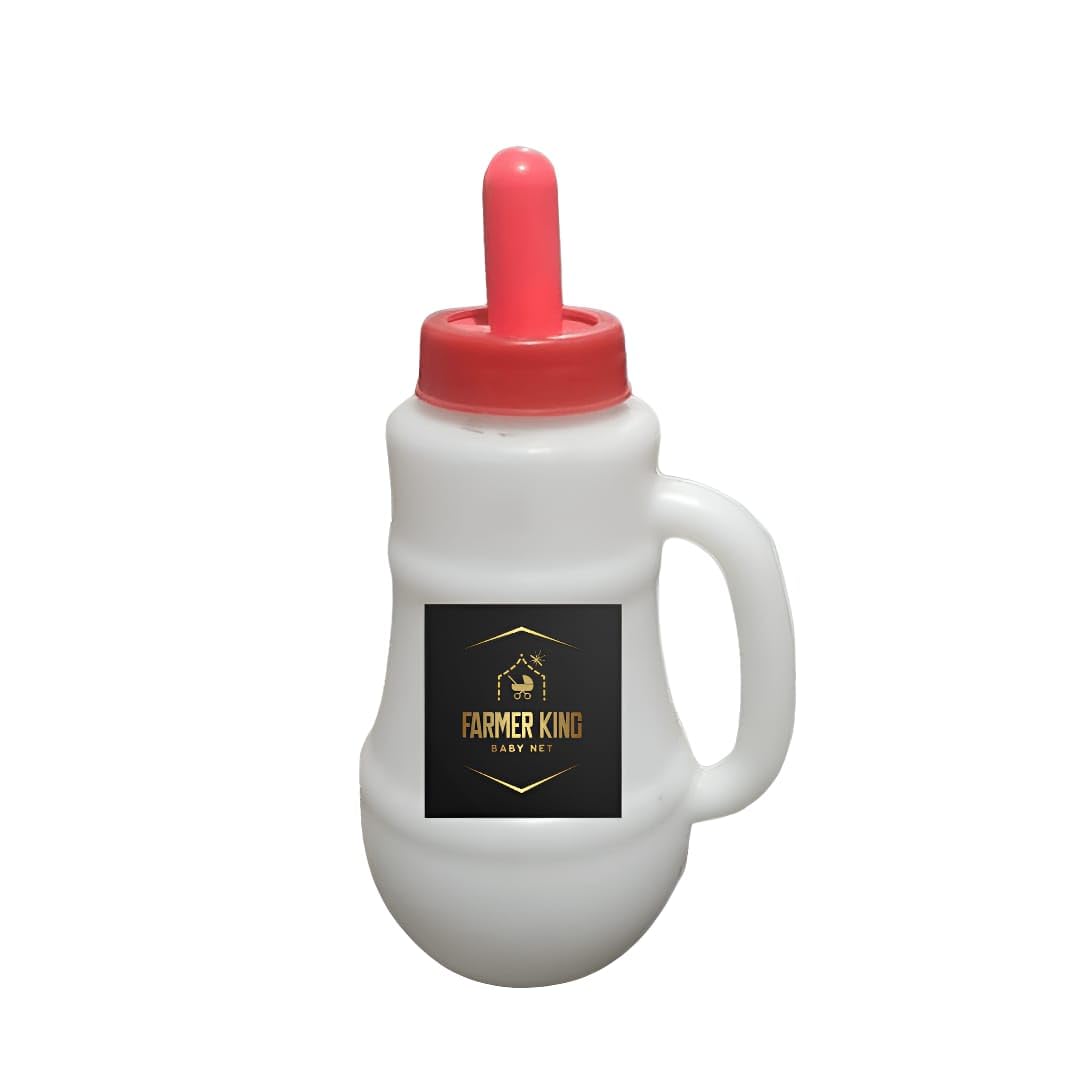 Farmer King Heavy Duty Calf Milk Feeding Bottle with Food Grade Quality Nipple | Milk Feeding Bottle for Cow Baby | 2.5 LTR |