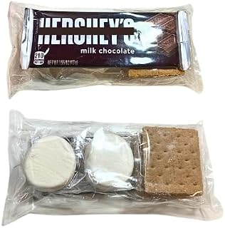 SMORES KIT BAR | 12 sets | Makes 24 S'mores | Individually packaged set: Graham Crackers, Marshmallow, Chocolate | Make delicious smores (Milk)