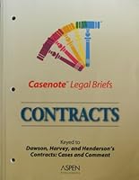 Casenote Legal Briefs: Contracts - Keyed to Dawson, Harvey & Henderson 0735545189 Book Cover