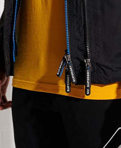 Superdry Mens Pop Zip Hood Arctic Sd-Windcheater Jacket Black/Super Denby New Branding Size Xl #TOP7