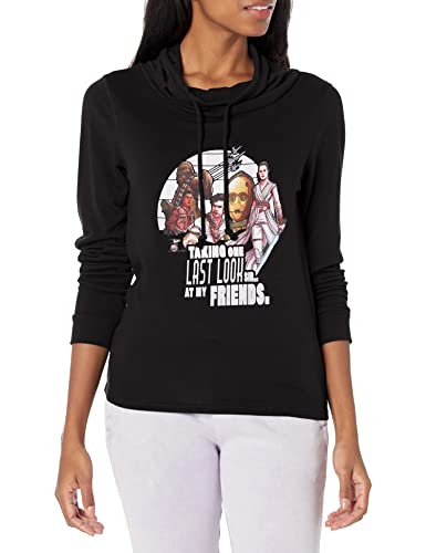 STAR WARS Rise of Skywalker Last Goodbye - Camiseta de punto de manga larga para mujer, Negro, X-Large