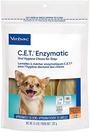 Virbac CET Enzymatic Oral Hygiene Chews for Dogs, Beef, 0.6 pounds, 8.4 Ounce (Pack of 1)