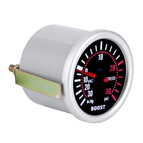 Honio 12V Turbo Boost Meter, 2in Turbo Boost Gauge Stable ‑30‑30PSI Display Dependable for Auto Car