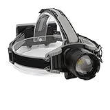 XHTLLO Headlamp, Aluminum Alloy IPX5 Waterproof Comfortable Wearing Lamps LED Reable, Convenient Adjustable Angle USB Charging Headlight, for Outdoor, Camping