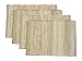Chardin Home Eco-Friendly Natural Jute/Hemp Placemats 13''x''19, Set of 4 Natural/Beige Table Mats | Perfect for Holidays, Thanksgiving, Christmas, or Everyday Meals
