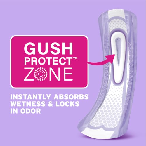 Poise Ultra Thin Incontinence Pads for Women, 7 Drop, Long, 22 ct - image 2