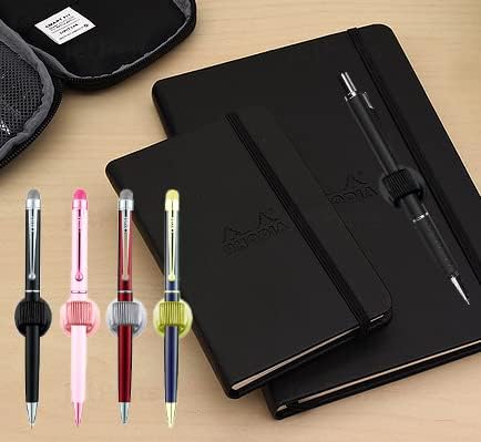 Miniatura 3 de Portalápices giratorio autoadhesivo para bolígrafo de un solo agujero, soporte de clip de resorte ajustable para Netbook, refrigerador,