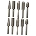 VILLCASE 2 sets Tools File Portable Engraving Drill Electric Head Grinding Bit Rotary Woodworking for DIY Milling Grinder Drilling Silver Polishing Carving Metal Steel Wood Cutter Burr