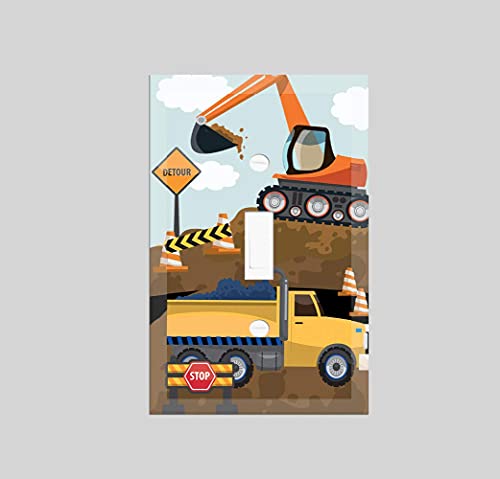Create-A-Mural LS-B Truck Boys Room Light Switch Cover Plate Kids Decorative Tractor Nursery Teen Toddler Room Decor Bedroom Bathroom Playroom thumb #2