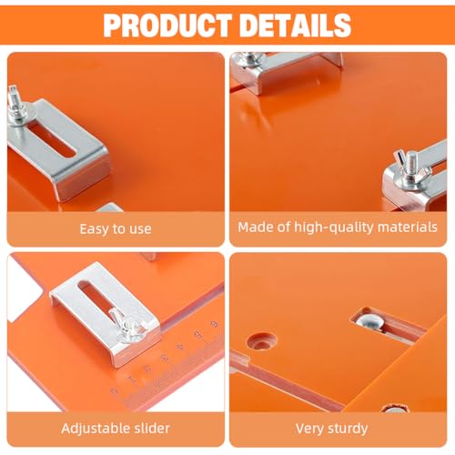 Image of Serplex 28x20cm Circular Saw Guide Rail Bottom Plate, Adjustable Bakelite Base with Etched Scale, Universal 4-Inch Saw Fit, Durable 6mm Plastic, Easy Installation for Precision Woodworking