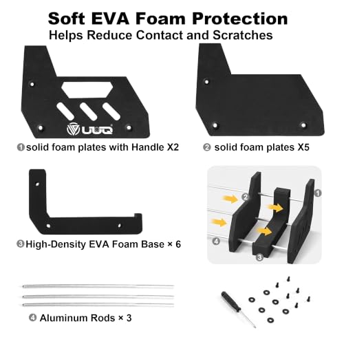 UUQ 6-Slot Pistol Rack, EVA Foam Handgun Storage Organizer, Black by UUQ - Used condition - Image 3