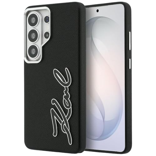 Coque S26 Ultra Karl Lagerfeld noire anti-rayure avec logo métallique