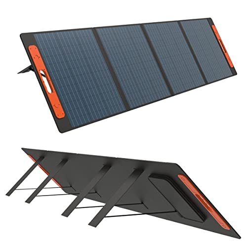 Tyuusei ソーラーパネル 200W ソーラーチャージャー折りたたみ式 DC/USB スマホやタブレット 23% 薄型 軽量 コンパクト 直列＆並列接続可 ポータブル電源充電器 キャンプ アウトドア 車載 RV 屋根 防災用 IP65防水