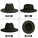 Geyanuo Womens Fedora Hat Classic Wide Brim Floppy Panama Hat with Ring Belt Buckle Wool Fashion Fedora Hat